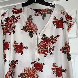 White floral top